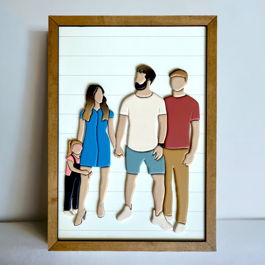 Wood Faceless Portrait - NOT AVAILABLE FOR DELIVERY BEFORE CHRISTMAS