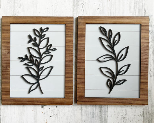 Framed Leaves Set